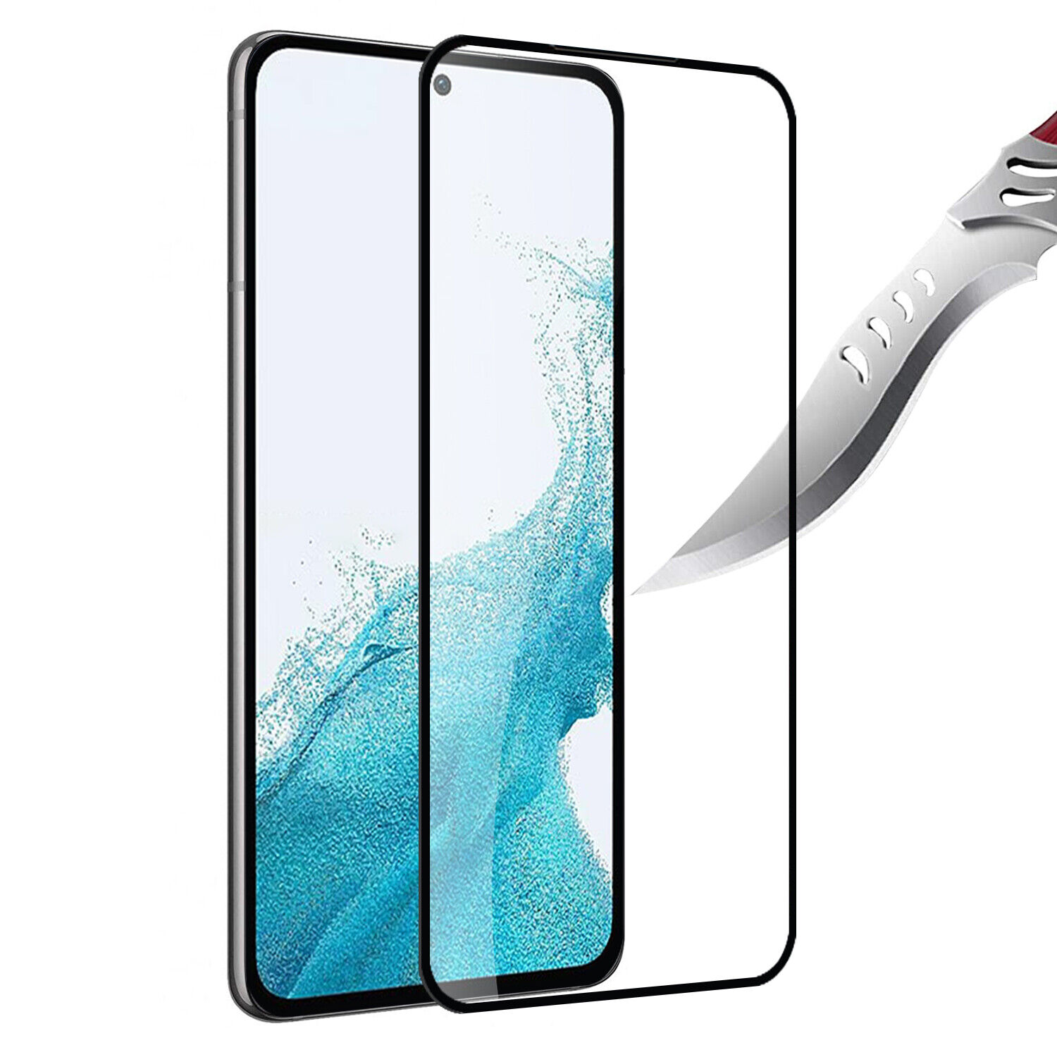 Samsung A54 5G Full Glue Edge To Edge Black Tempered Glass Protector