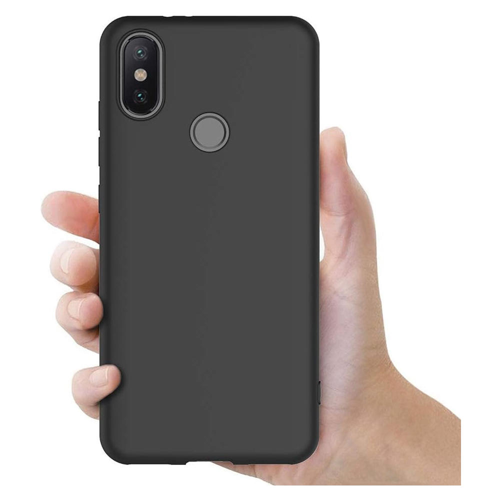 Xiaomi Mi A2 Old Version Black Silicone Camera Protective Flexible Back Cover 