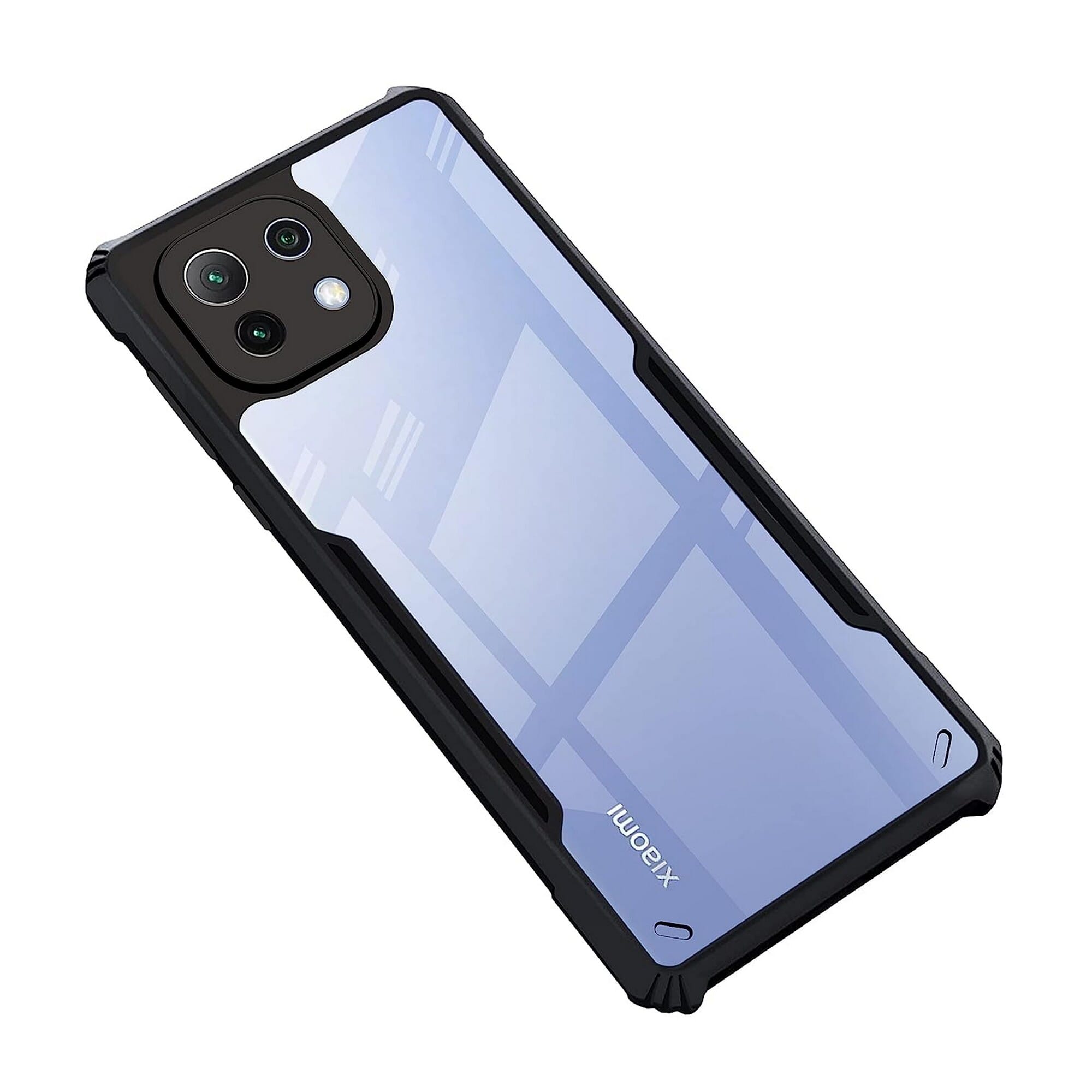 Mi 11 Lite NE 5G Shockproof Hybrid PC TPU Bumper Full Armor Back Cover - Black
