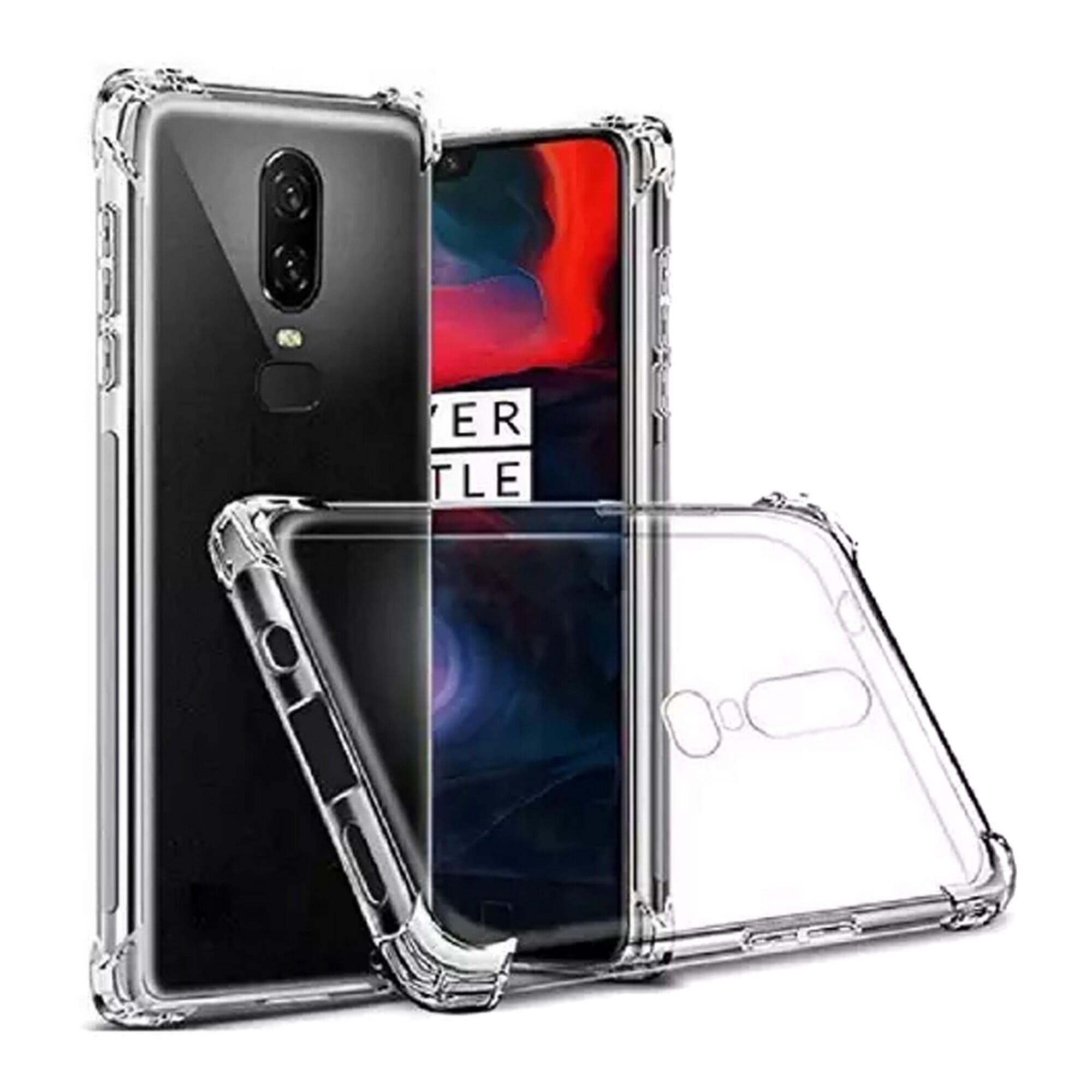 OnePlus 6 Clear Transparent Soft Shockproof Airbag Back Cover 