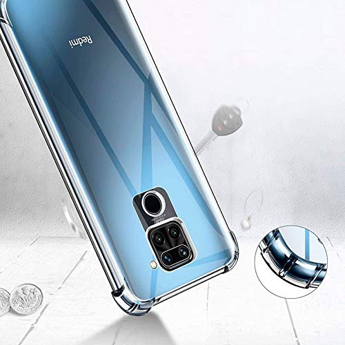 Redmi Note 9 Clear Transparent Soft Shockproof Crystal TPU Back Cover   