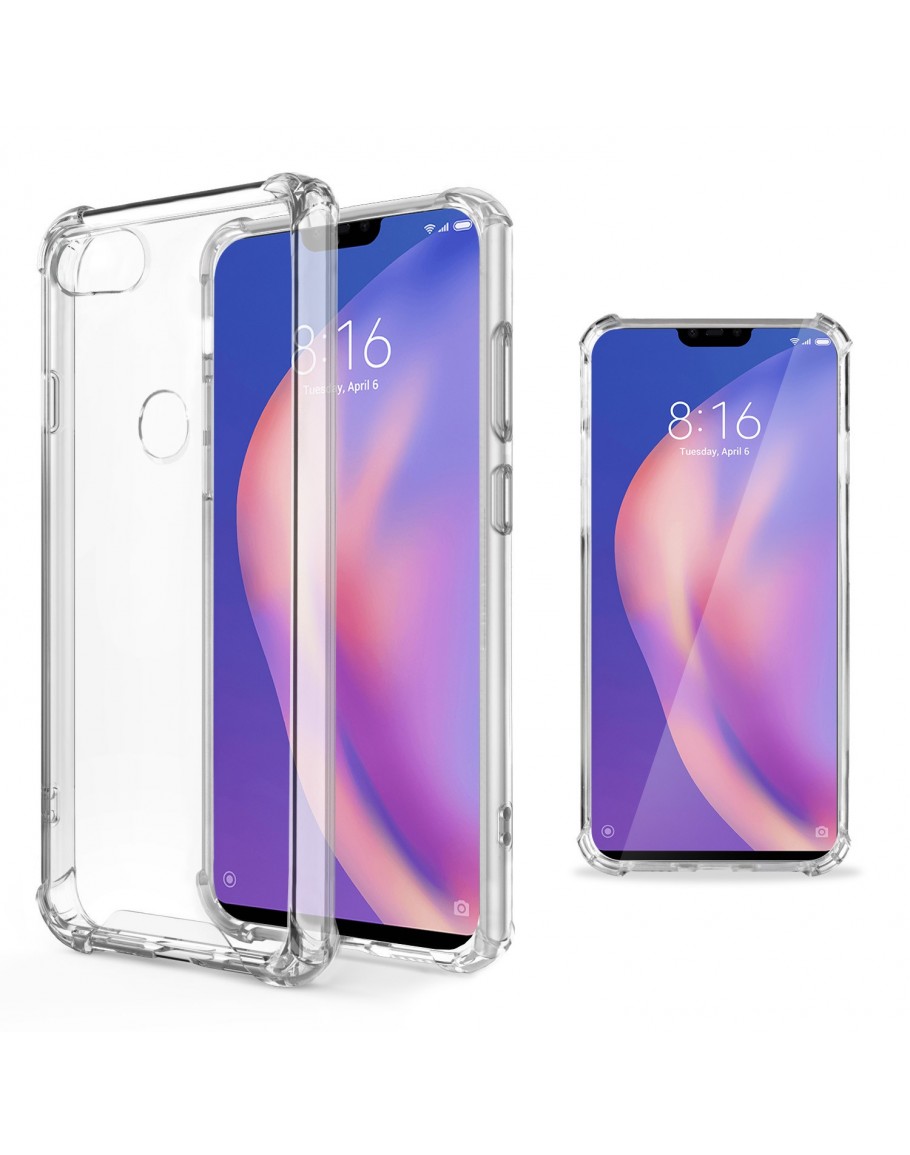 Xiaomi Mi 8 Lite Clear Transparent Soft Shockproof Airbag Back Cover - Soft Clear