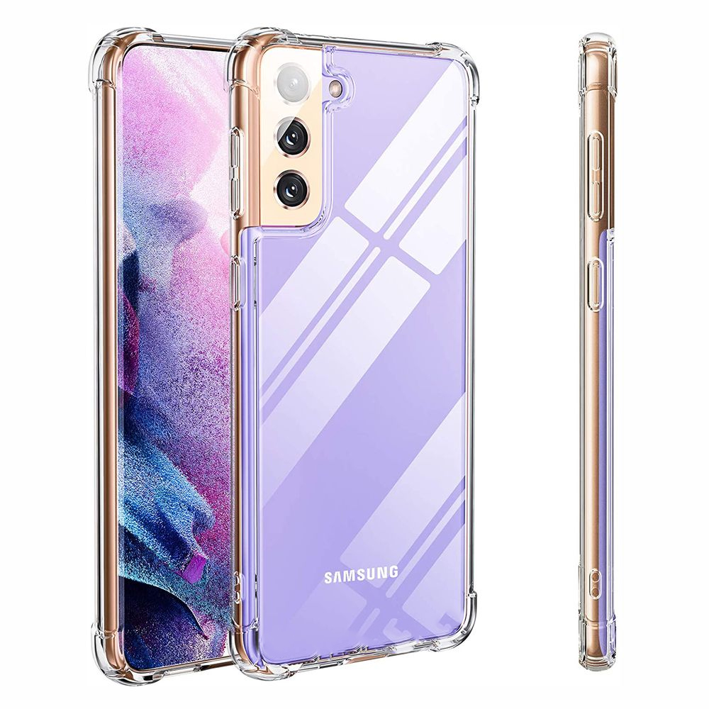 Samsung Galaxy S21 Clear Transparent Soft Shockproof Airbag Back Cover - Clear 