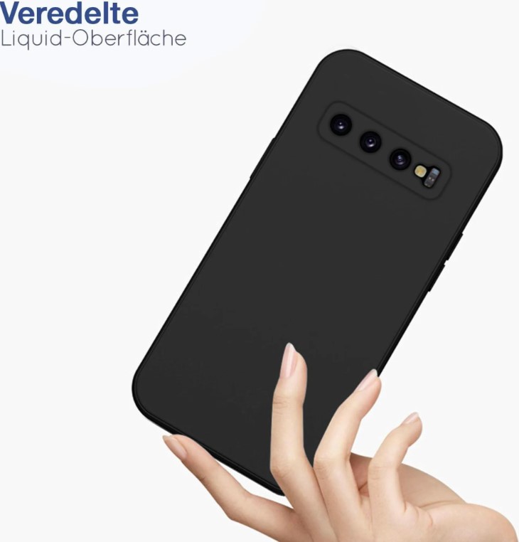 Samsung Galaxy S10 Silicone Camera Protective Flexible Back Cover Black