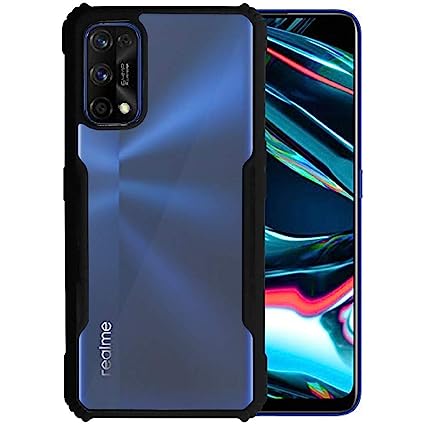Realme X7 Pro 5G Clear Airbag Back Case - Black (Universal)