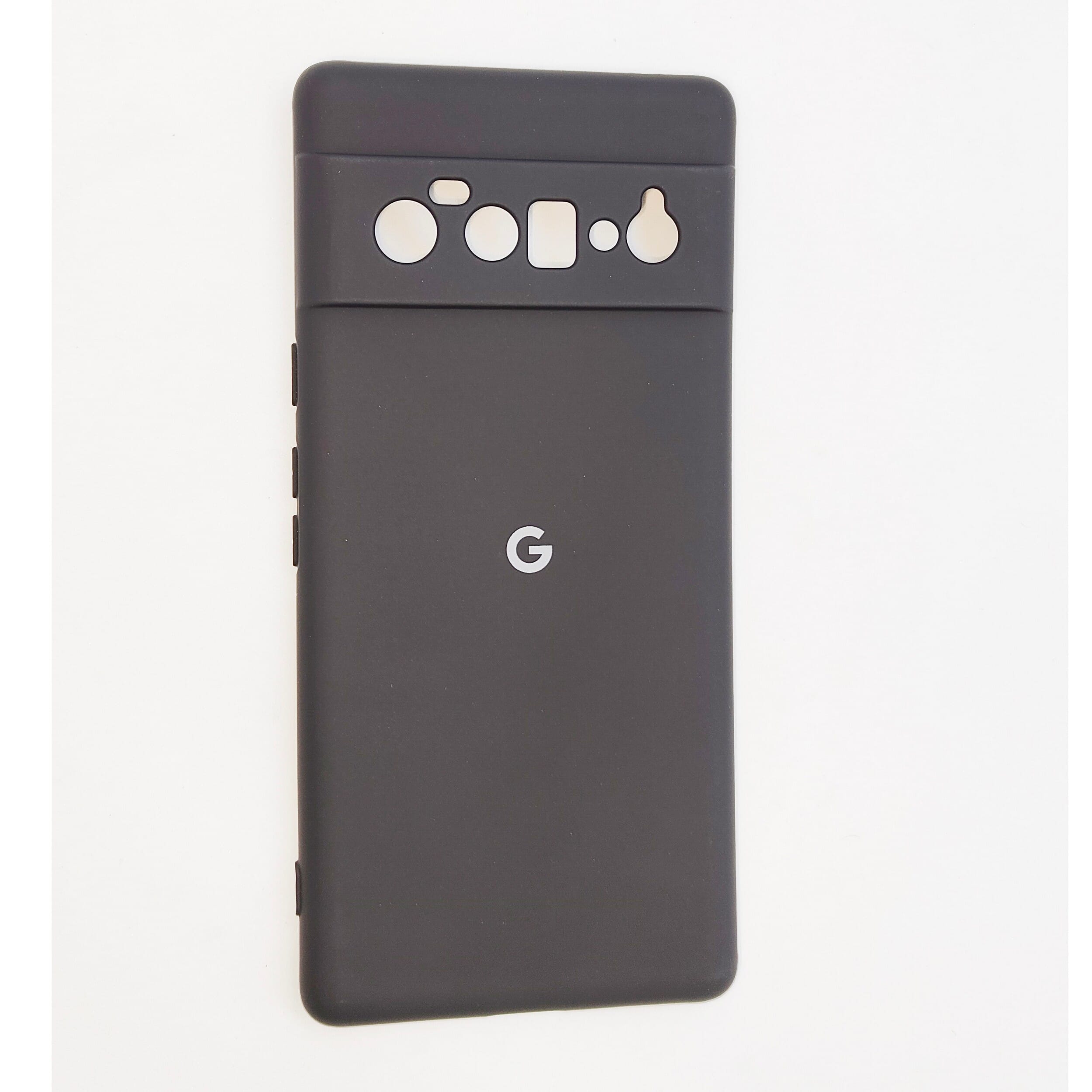 Google Pixel 6 Pro 5G Silicone Microfiber 360° Camera Protection Bump Back Cover - Black