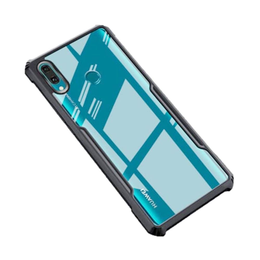 Huawei Y9 2019 Clear PC Airbag Transparent Bumper Back Cover - Black