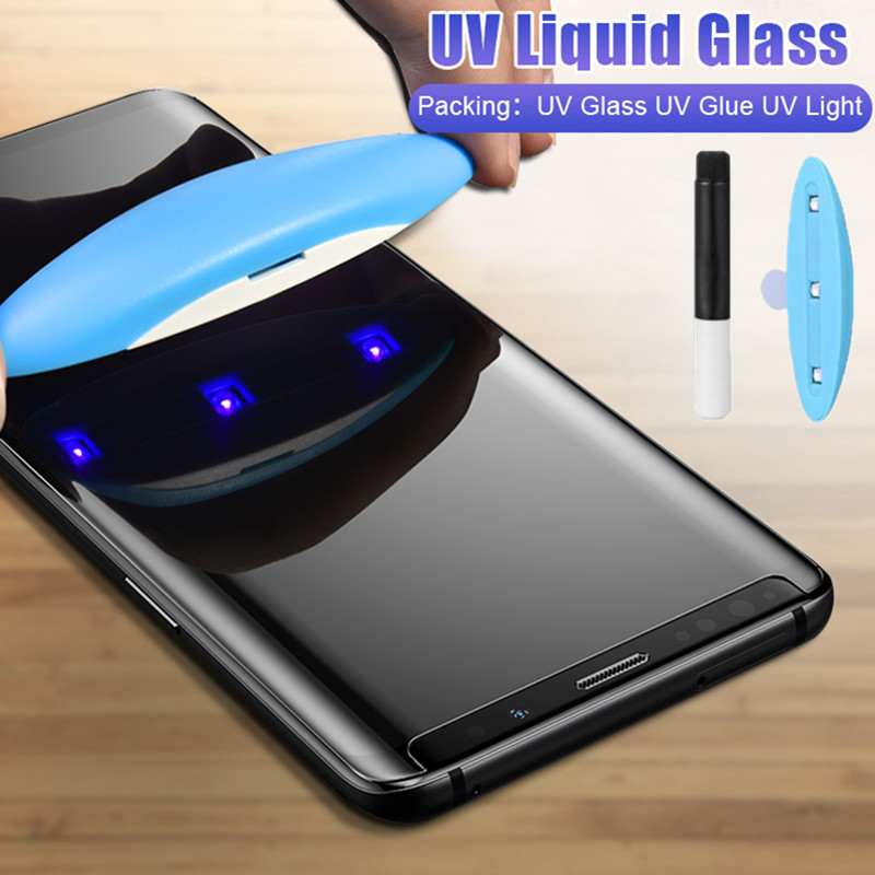 Samsung Galaxy S8+ S9 Plus 3D Curved UV 9H Xmart Tempered Glass Protector - Black