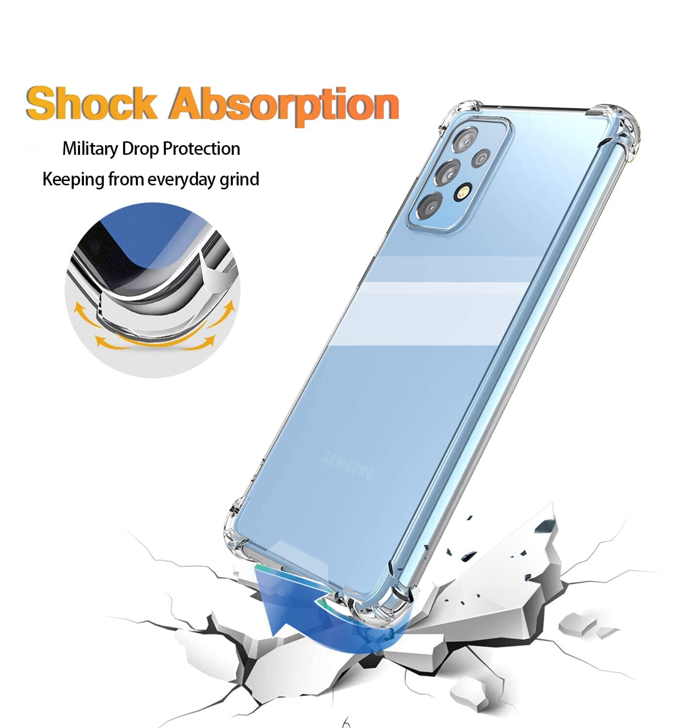 Samsung Galaxy A52 4G 5G Clear Transparent Soft Shockproof Crystal TPU Back Cover