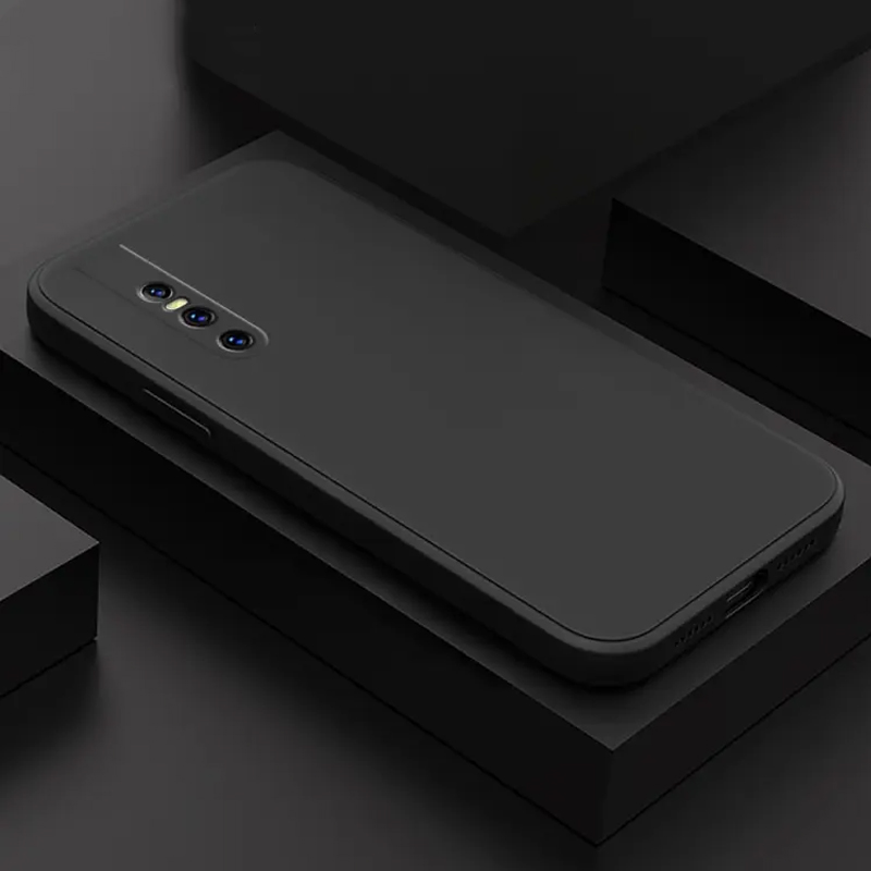 Vivo V15 Pro Microfiber 360° Camera Protection Bump Back Cover - Black