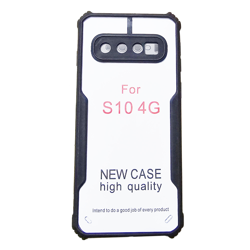 Samsung Galaxy S10 4G Black PC TPU Hybrid 360° Camera Protection Bumper Back Cover 