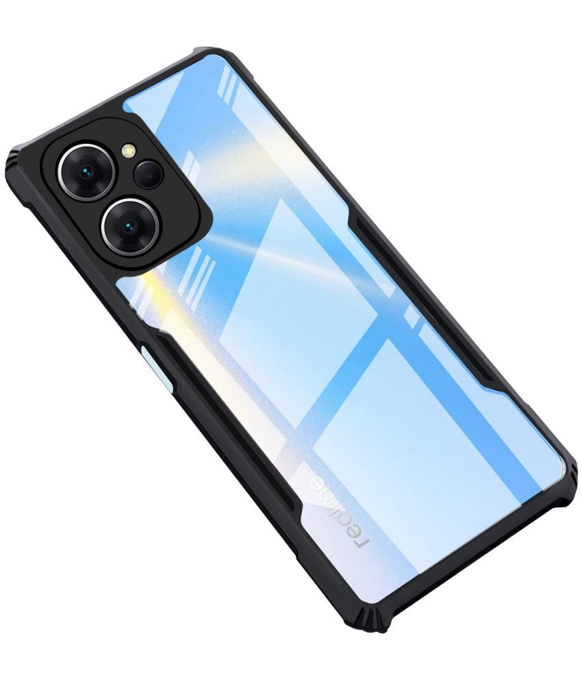 Realme 9i 5G Clear PC Hybrid Transparent Back Cover - Black