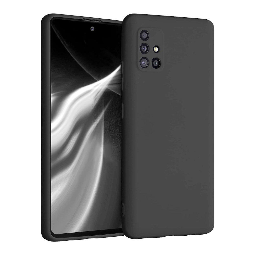 Samsung Galaxy A51 4G Black Silicone Camera Protective Soft Back Cover