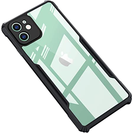 iPhone 11 Ultra Thin Clear PC Hybrid Transparent Back Cover - Black 