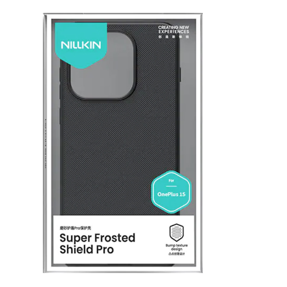 OnePlus 15 5G Nillkin Super Frosted Shield Pro Slim PC+TPU Anti-Scratch Case - Black 