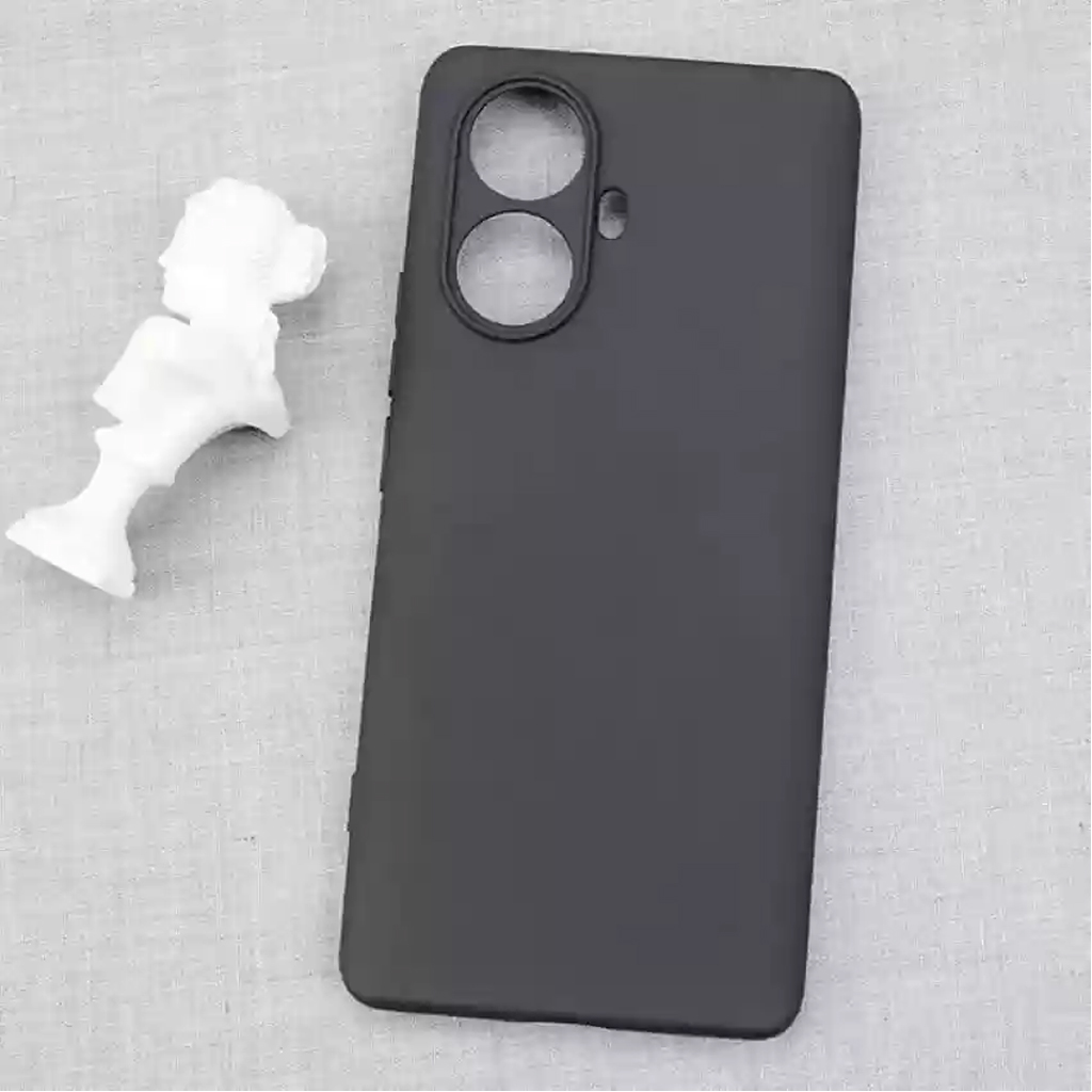 Realme 10 4G Black Liquid Silicone Shockproof Ultra-Thin Case - Universal