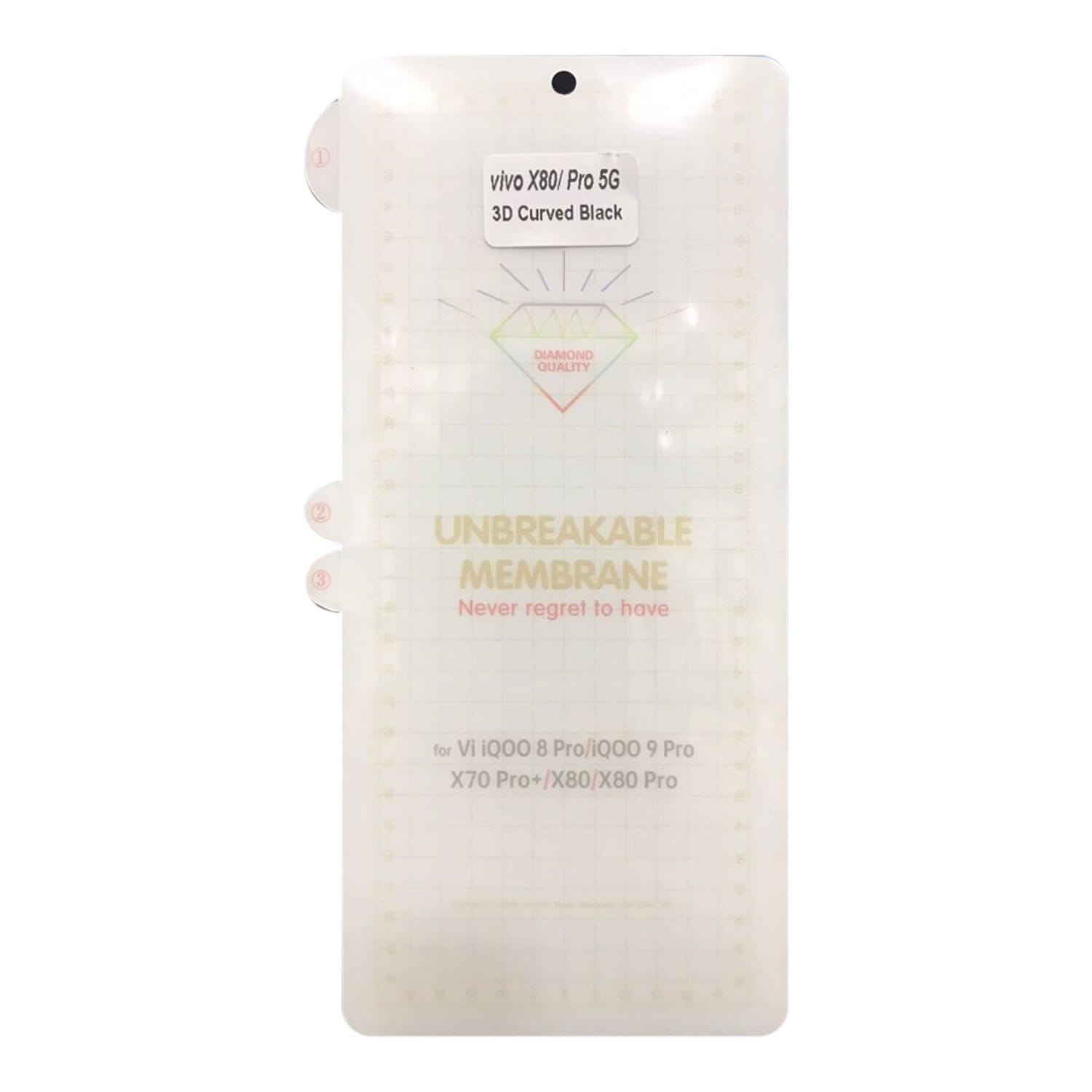 Vivo X80 / X80 Pro / X90 Pro Plus / X70 Pro Plus 0.15mm Unbreakable Membrane Screen Protector 