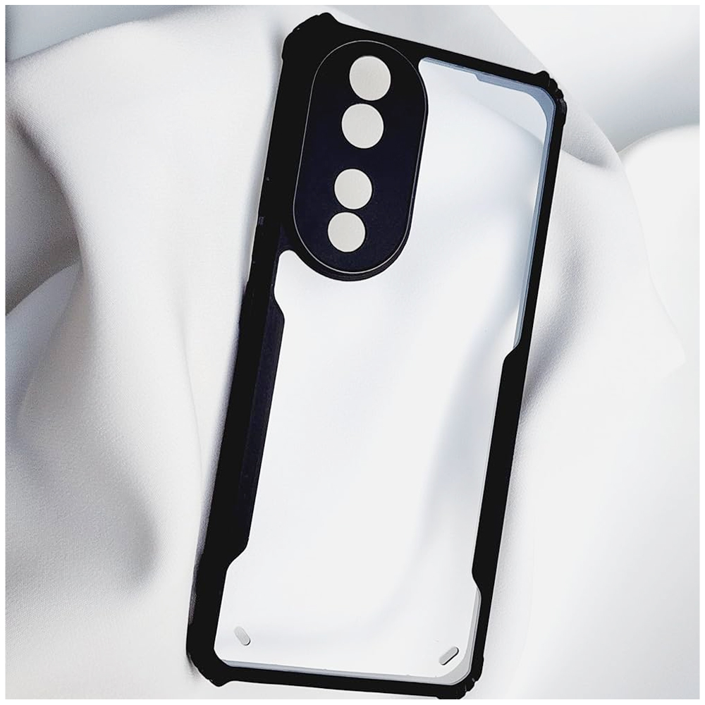 Honor 90 5G Clear Shockproof TPU Bumper Case - Black