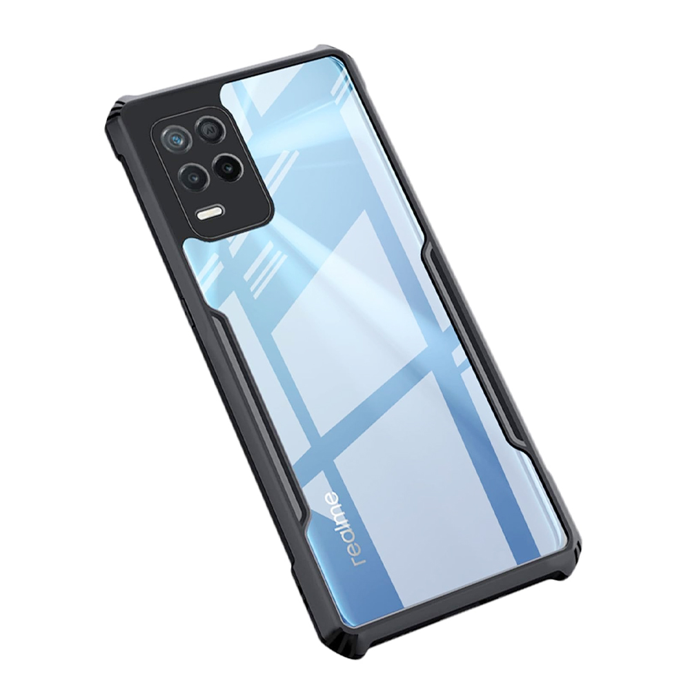 Realme 8 5G Clear Shockproof Bumper Case - Black