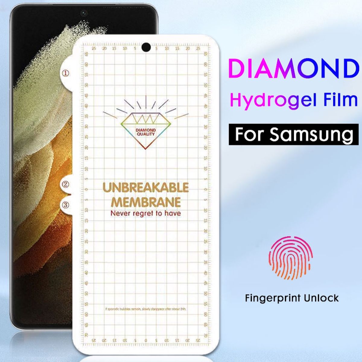 Samsung Galaxy S8 / S9 Unbreakable Membrane Screen Protector (Not Glass)
