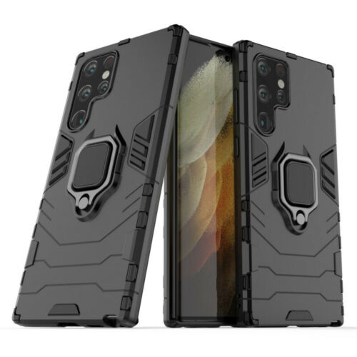 Samsung S23 Ultra Defender Case with Rotating Ring Holder & Built-In Kickstand