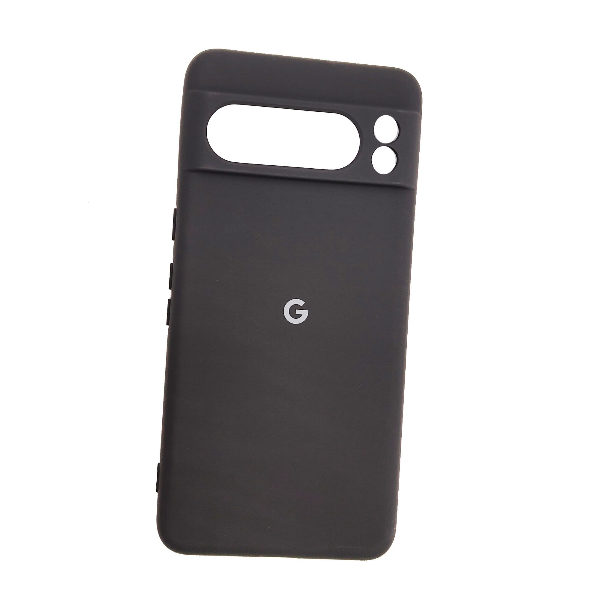 Google Pixel 8 Pro 5G Silicone Back Case with Microfiber & 360° Camera Protection - Black