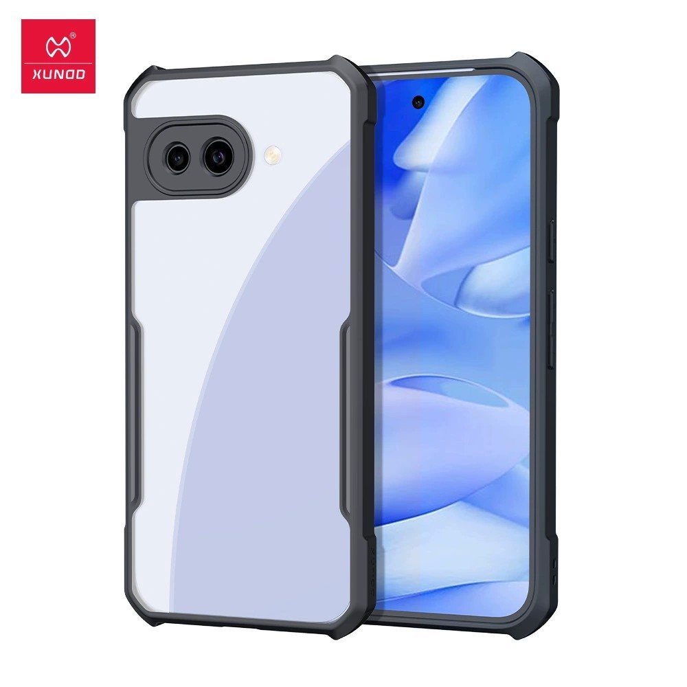 Xundd Urban Armor Shockproof Case For Google Pixel 9a 5G – Black & Transparent