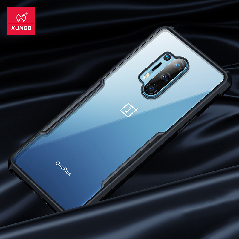 Xundd Shockproof Transparent PC TPU Bumper Case For OnePlus 8 Pro 5G - Black