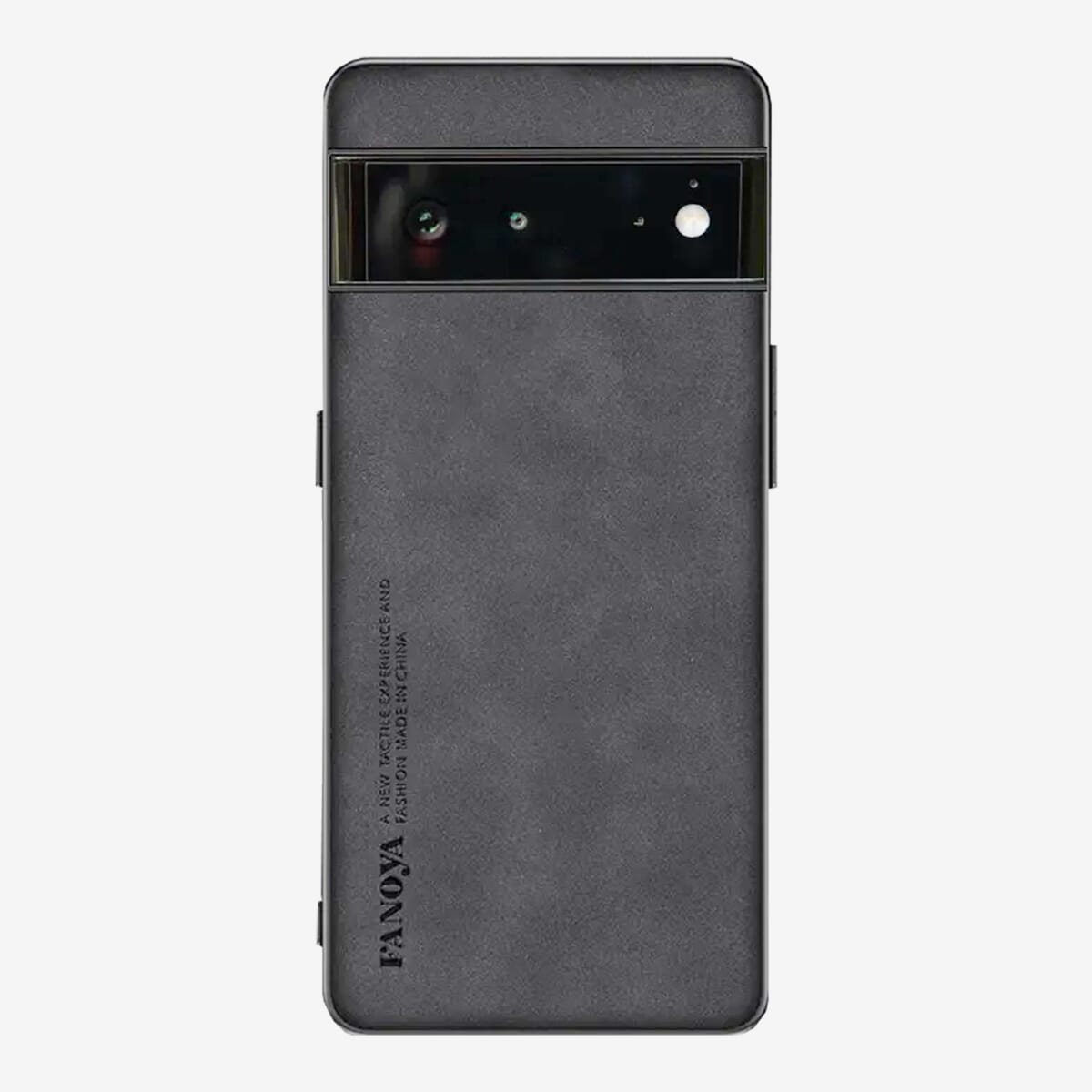 Lambskin Texture Leather TPU Soft Bumper Shockproof Case For Google Pixel 7A - Black