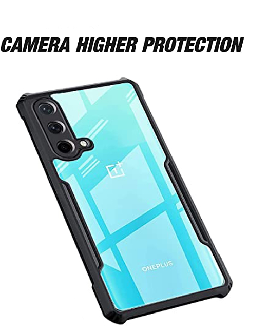Ultra-Thin Clear PC Hybrid Case For OnePlus Nord CE 5G Back - Black