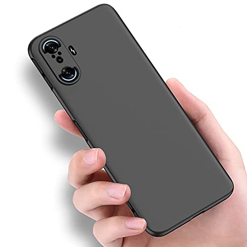 POCO F3 GT 5G Silicone Case – Microfiber Lining, 360° Camera Protection, Black