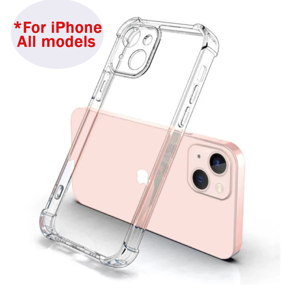 Universal Clear Edge TPU Anti-Shock Bumper Case – For iPhone Series