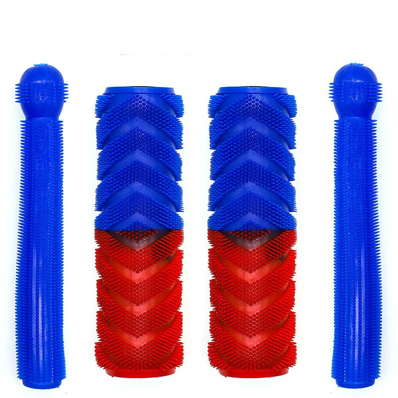 Fancy PVC Handle Grip Cover With Lever For Bike & Scooty – 1 Pair - Black & Red