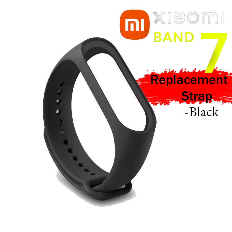 Replacement Wrist Strap For Mi Band 7 - Black (Free Size)