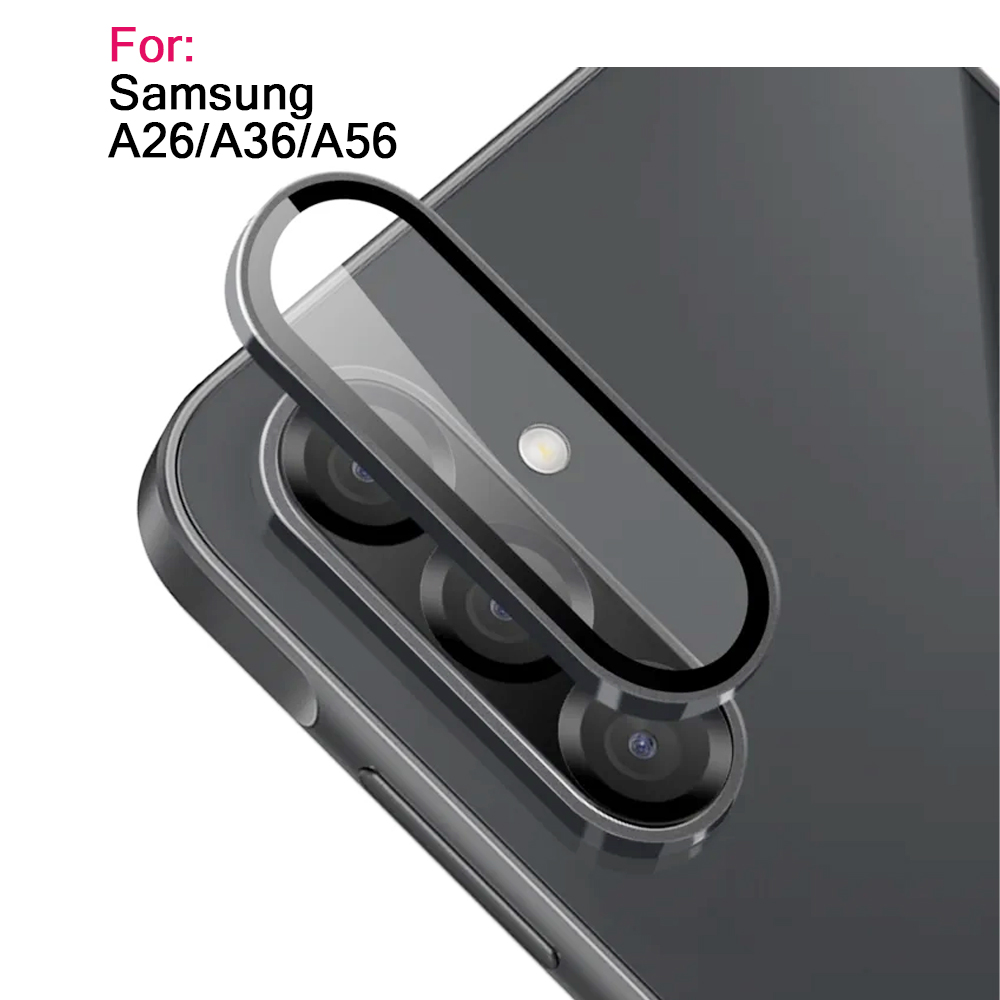 Samsung Galaxy A26/A36/A56 5G Aluminum Alloy Camera Lens Protector – Black