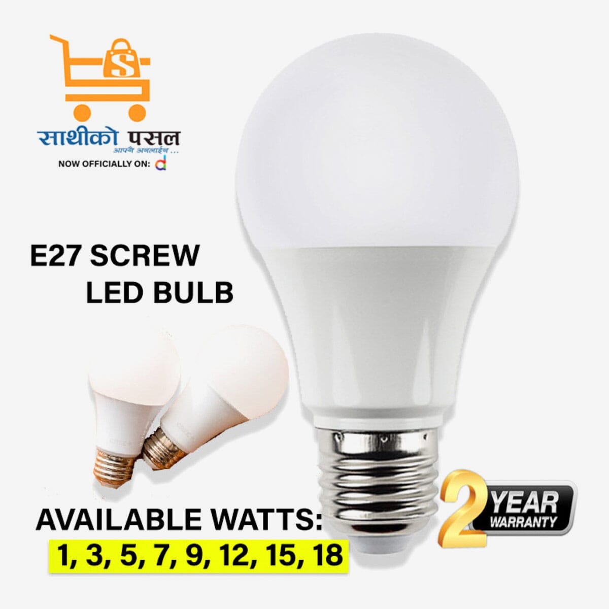 3W Wega E27 LED Bulb 110-220V White Home Light