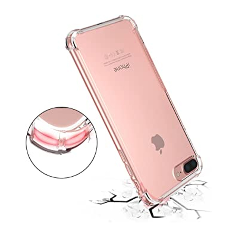Crystal Clear Ultra-Slim Hard PC Soft TPU Transparent Case For iPhone 7 Plus / 8 Plus