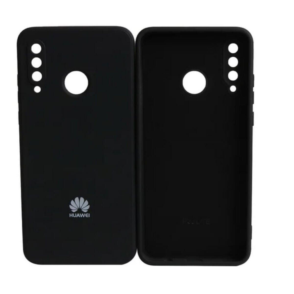 Soft Liquid Silicone TPU Case With Camera Protection For Huawei P30 Lite - Black