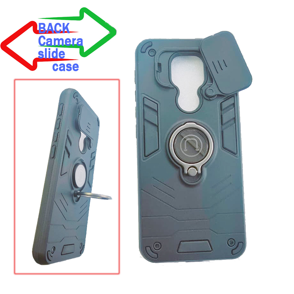 Motorola Moto G9/G9 Play/E7 Plus Dual-Layer Armor Back Cover with Kickstand | Full-Body Protection