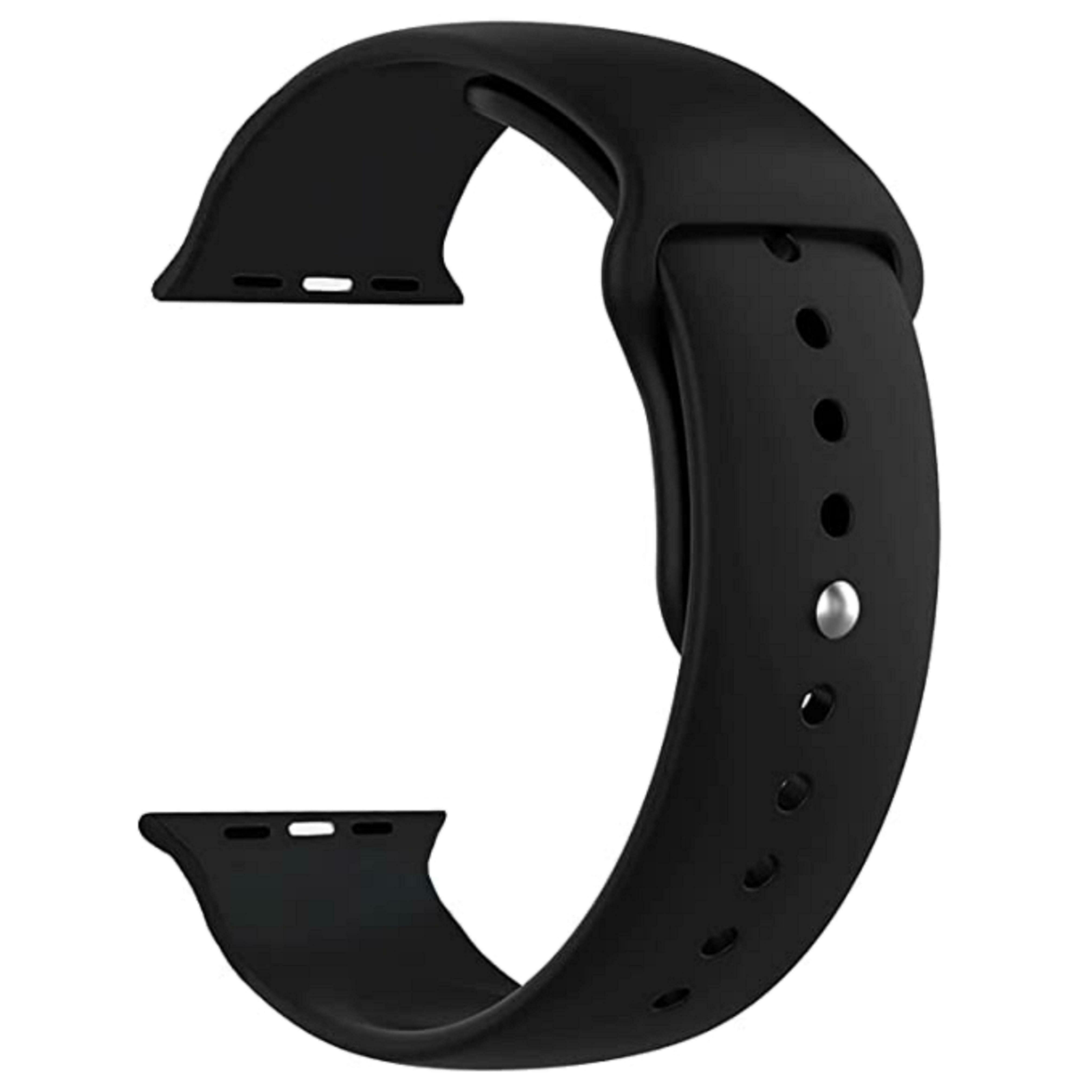 Soft Strap Band for Apple iWatch Series 7 6 5 4 3 2 1 SE (42MM 44MM 45MM 49MM) - (Black) | Watch Not Included|