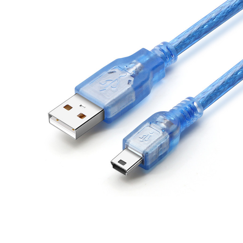 1ft/30cm Light Blue Mini USB Cable for Charging & Data Sync | Short Cord for MP3, MP4, Camera & Phones