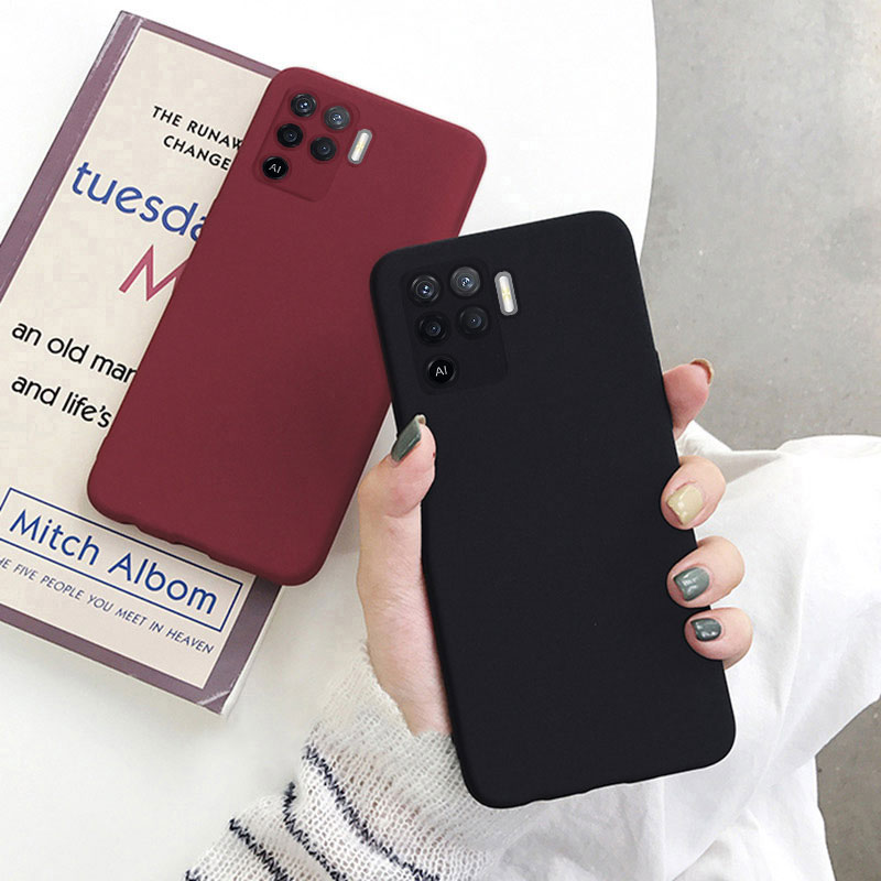 For Oppo F19 Pro / Oppo A94 Liquid Silicone Case - Protective Cover Rubber Soft Gel Matte