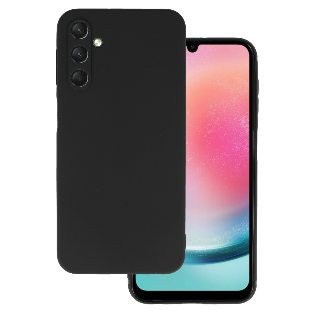 For Samsung Galaxy A24 4G case - Protective Silicone Back Phone Cover - Black