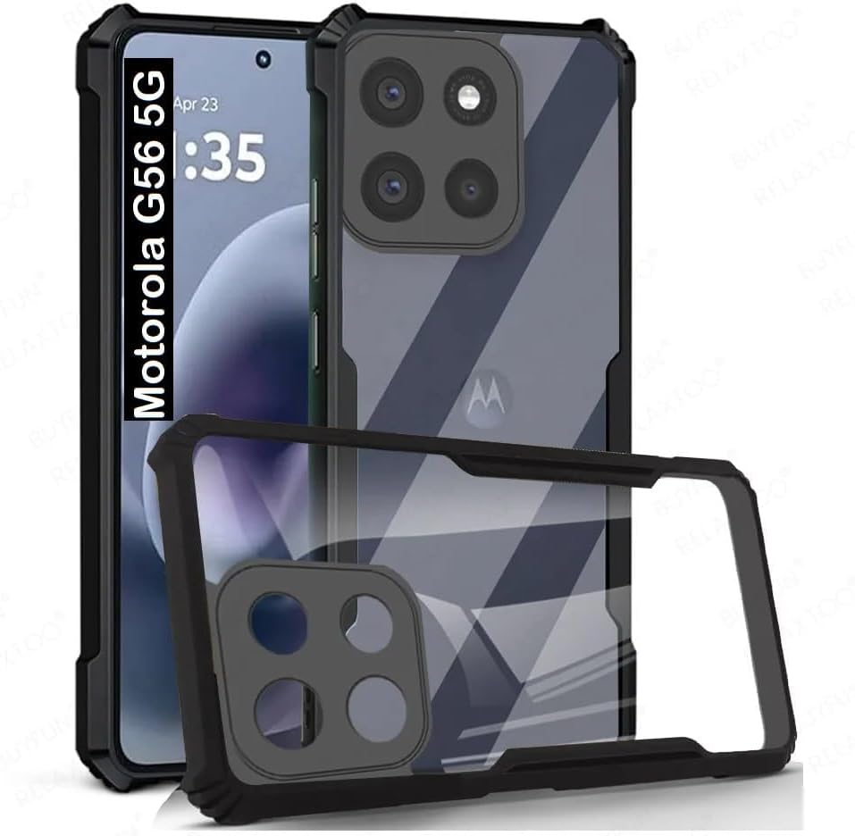Motorola Moto G56 5G Transparent Hybrid Airbag Bumper Case – Shockproof Protection