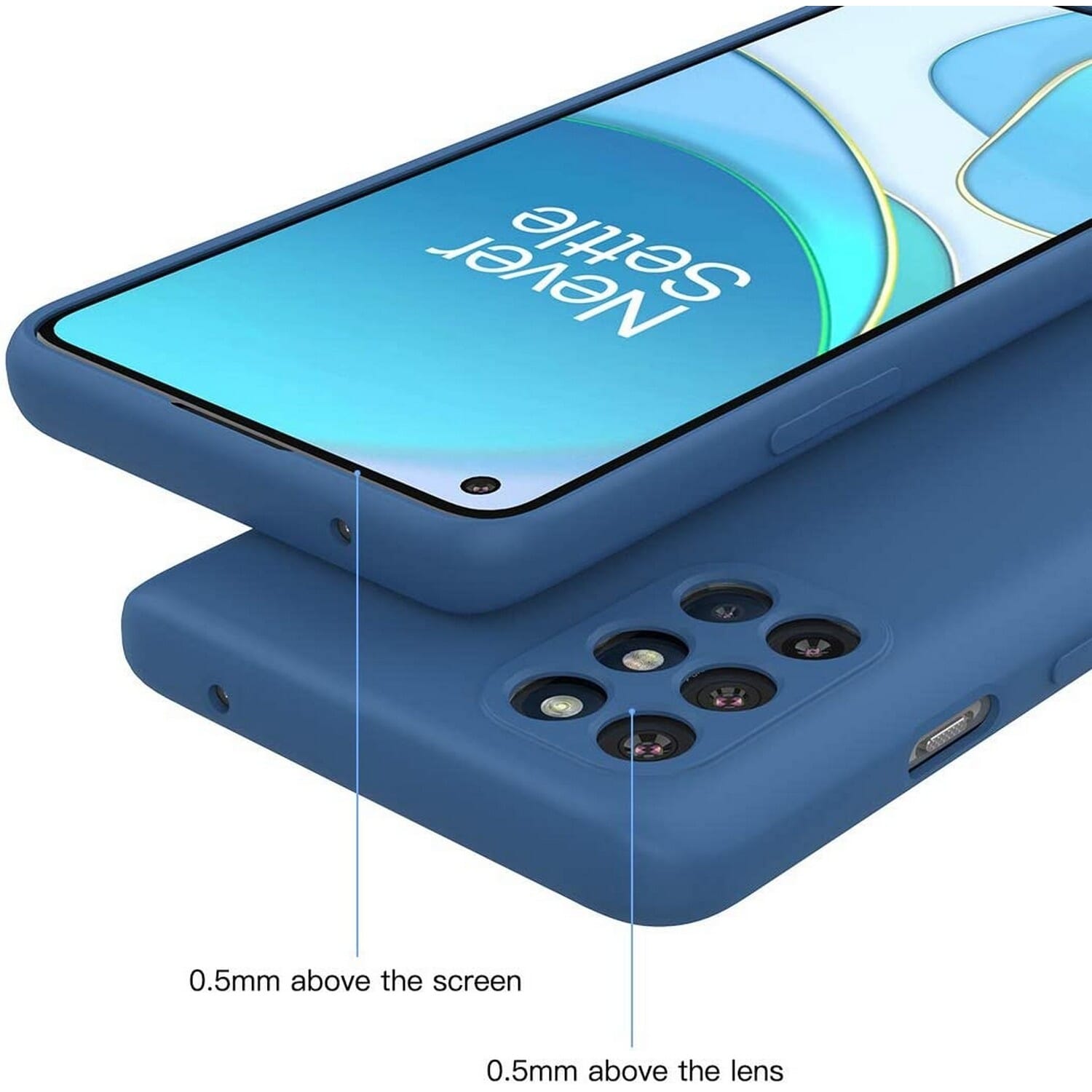 OnePlus 8T/9R Premium Liquid Silicone Case – Soft Gel Rubber, Shockproof Protection