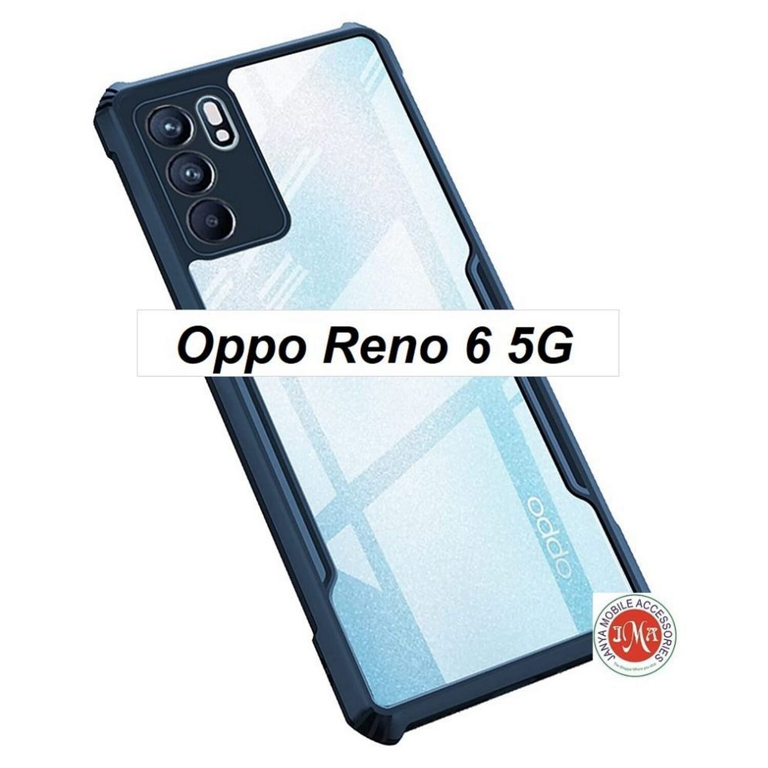 OPPO Reno 6 5G - Shockproof Case Transparent Back Cover With Bumper