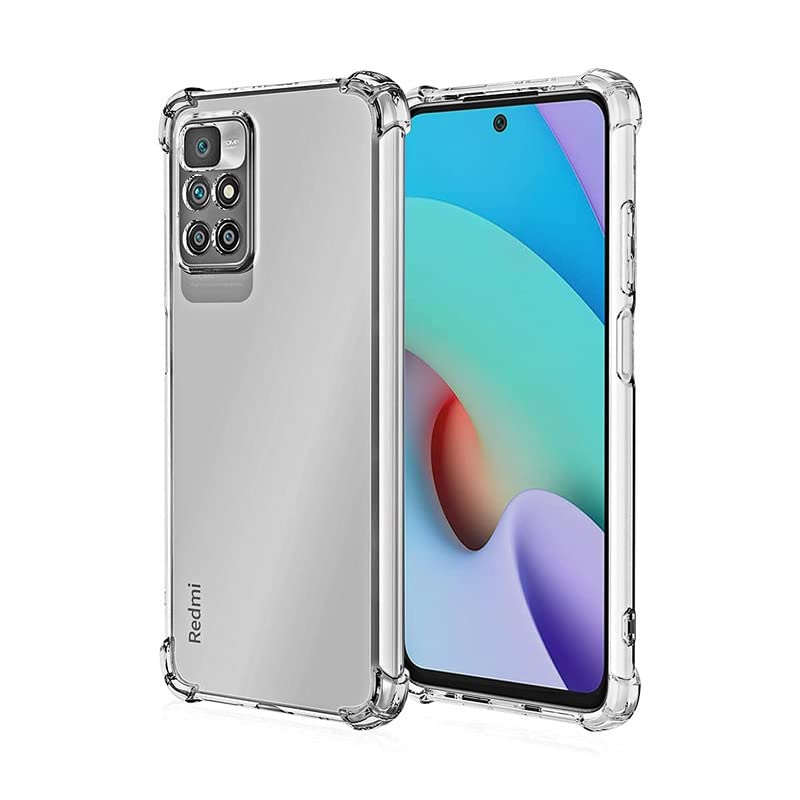 Clear Case for Redmi 10 Prime - Transparent Soft Shockproof Airbag Crystal Back Cover
