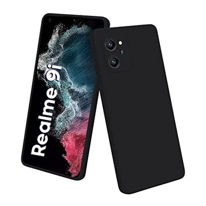Silicone for Realme 9i 4G - Micro fiber inside Case Cover - 360 Degree Protection Back