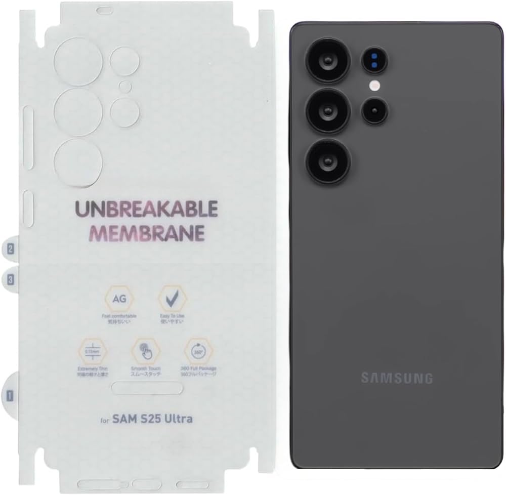 Samsung Galaxy S25 Ultra Matte Hydrogel Back Protector – Unbreakable Membrane