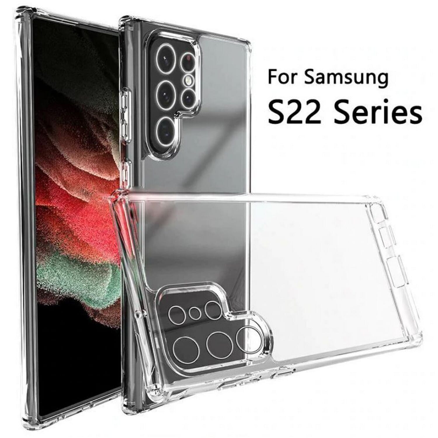 Samsung S22 Ultra - Soft Case Airbag Clear Camera Protection Cover